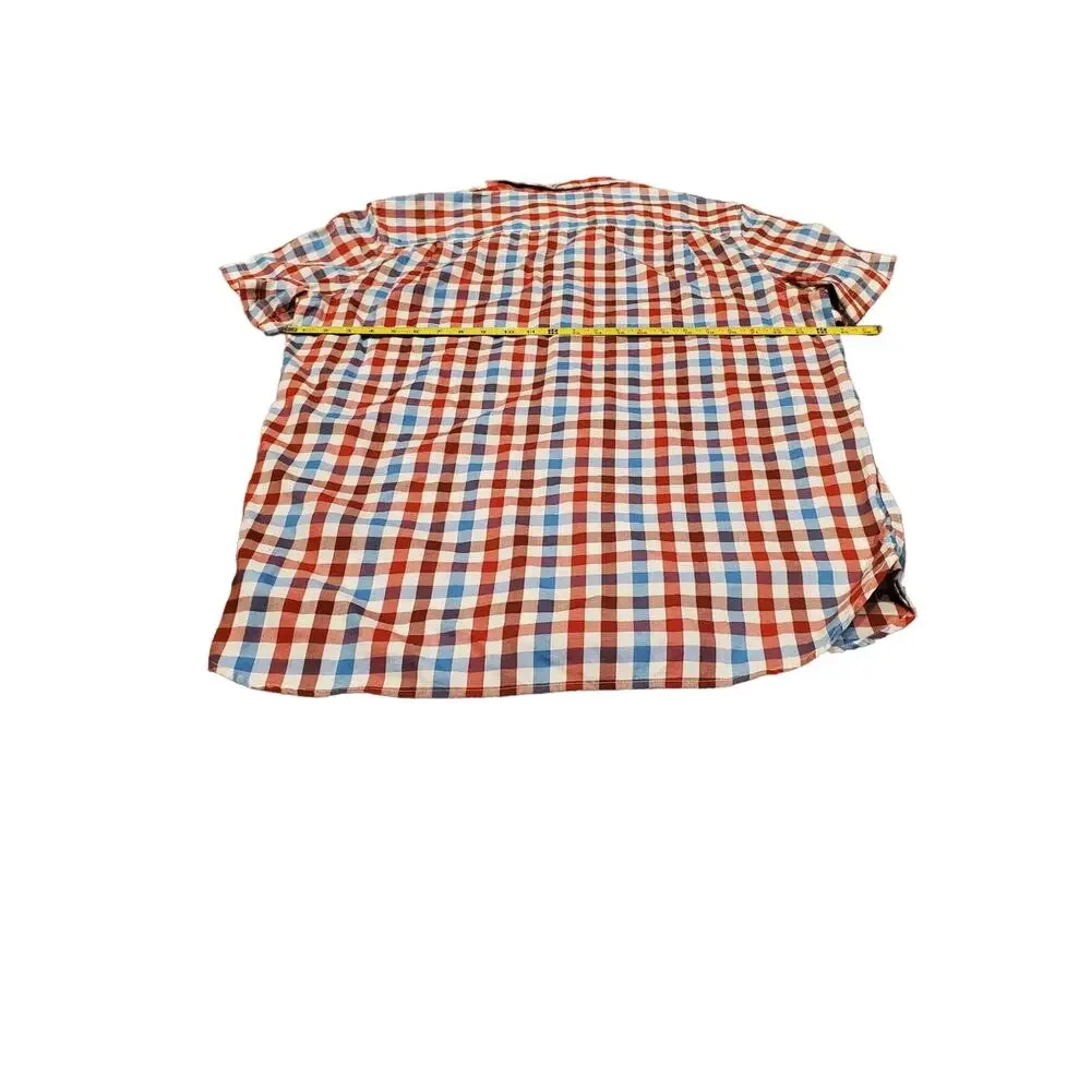 The‎ North Face Mens XL Button Up Shirt Red Blue Plaid Outdoor Casual Trailcore